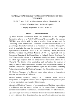 general commercial terms and conditions of the