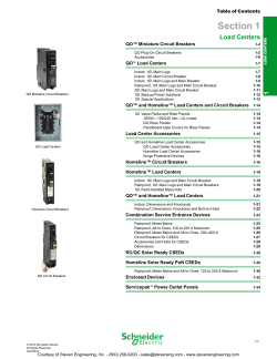 Schneider Electric Digest 177 Section 1: Load Centers