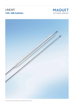 LINEAR 7.5 Fr. Product Brochure - English