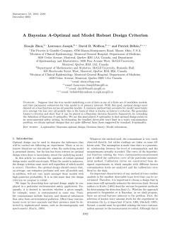 A Bayesian A-Optimal and Model Robust Design
