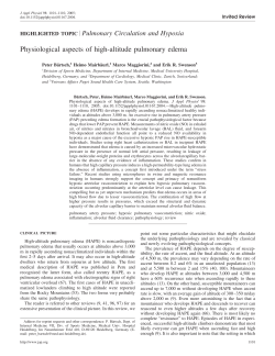 Physiological aspects of high
