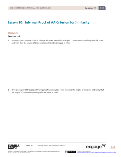 Grade 8 Mathematics Module 3, Topic B, Lesson 10