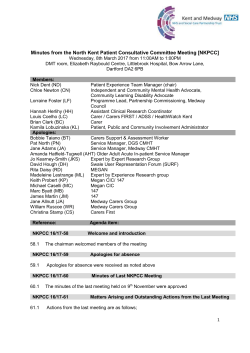 North Kent PCC minutes, 8 March 2017