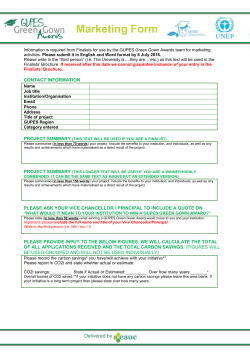 GUPES Green Gown Marketting Form