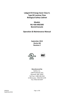 Labgard ES Energy Saver Class II, Type B2 Laminar Flow