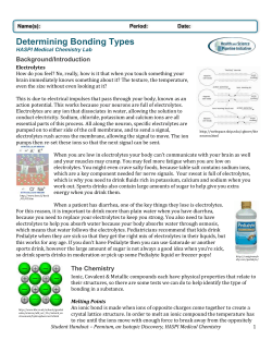Determining Bonding Types Lab Student Handout