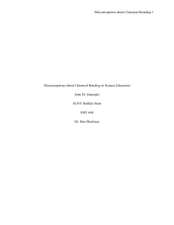 Misconceptions of Chemical Bonding - Physics