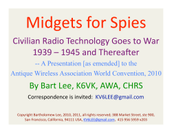 Civilian Radio Technology Goes to War 1939 &ndash; 1945 and Thereafter