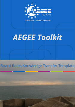 Board Manual - AEGEE