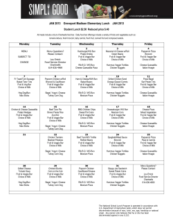 Elementary Lunch menu - Groveport Madison Schools