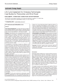 Case Studies for Photovoltaic and Wind Power - ESU