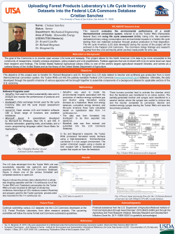 Uploading Forest Products Laboratory`s Life Cycle Inventory