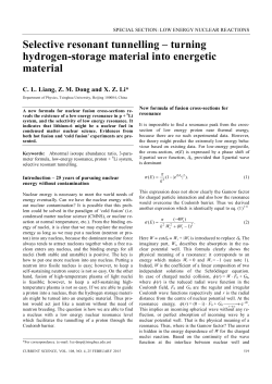 Selective resonant tunnelling &ndash; turning hydrogen