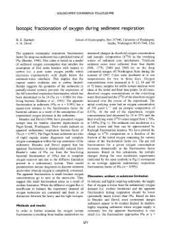 Isotopic fractionation of oxygen during sediment respiration