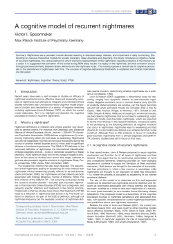 A cognitive model of recurrent nightmares