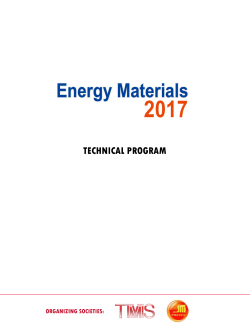 the Energy Materials 2017 Technical Program