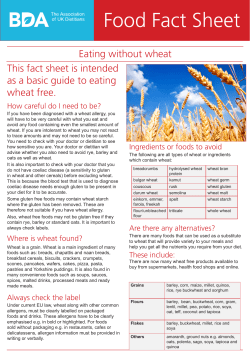 Eating without Wheat - British Dietetic Association