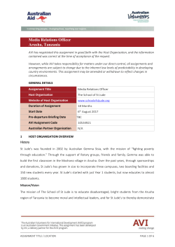 the job description - Australian Volunteers for