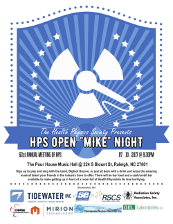 2017 Open Mike Night - Health Physics Society