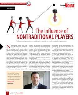 NONTRADITIONAL PLAYERS The Influence of