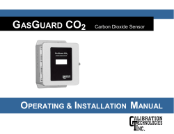 gasguard co2 - Calibration Technologies