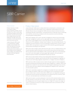 SBR Carrier - Juniper Networks