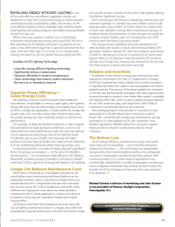 Superior Power Efficiency = Lower Energy Costs Longer Life