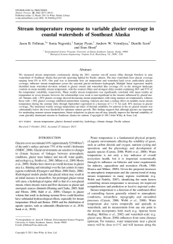 Stream temperature response to variable glacier coverage in coastal