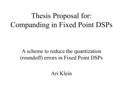 Companding in Fixed Point DSPs