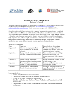 Lake Metabolism Module