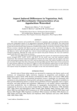 Aspect Induced Differences in Vegetation, Soil, and Microclimatic