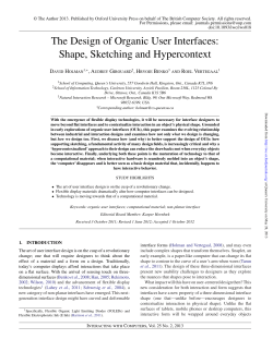 The Design of Organic User Interfaces: Shape