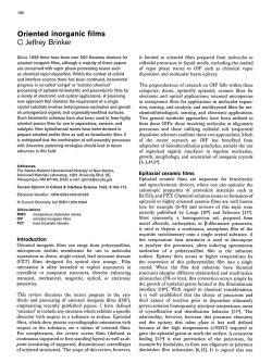 Oriented inorganic films - The University of New Mexico