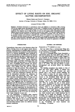 effect of living roots on soil organic matter decomposition