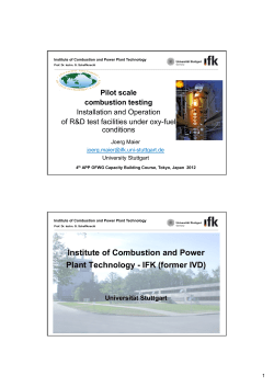 Institute of Combustion and Power Institute of Combustion and