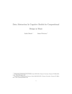 Data Abstraction In Cognitive Models for