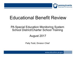 Purpose of Educational Benefit Review