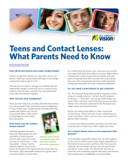 Teens and Contact Lenses: What Parents Need to Know