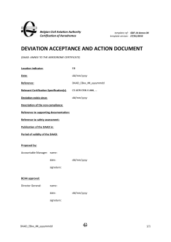 deviation acceptance and action document