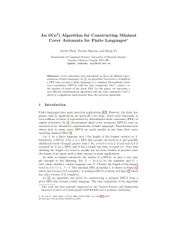 Algorithm for Constructing Minimal Cover Automata for Finite