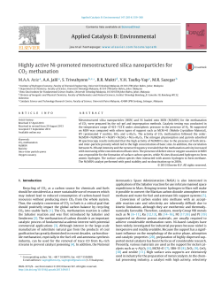 Highly active Ni-promoted mesostructured silica nanoparticles for