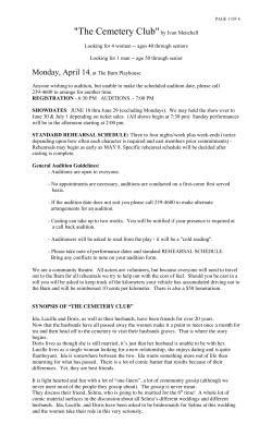 first show audition material 2014