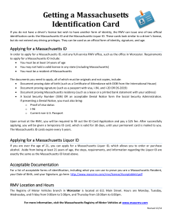 How to Get a Massachusetts ID and Liquor ID