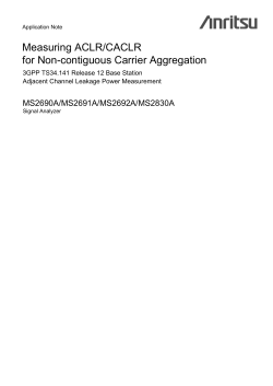 Application Note of Measuring ACLR/CACLR for Non