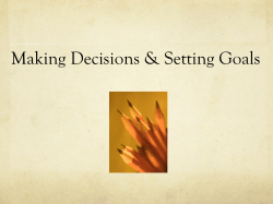 Decision Making and Goal Setting