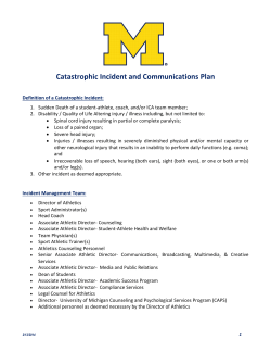 Catastrophic Incident and Communications Plan