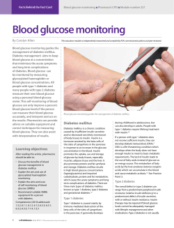 Blood glucose monitoring - Pharmaceutical Society of Australia