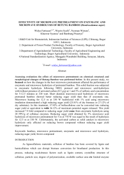 EFFECTIVITY OF MICROWAVE PRETREATMENT ON ENZYMATIC