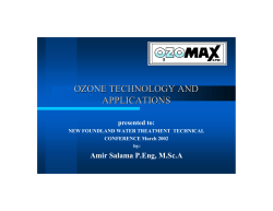 OZONE TECHNOLOGY AND APPLICATIONS