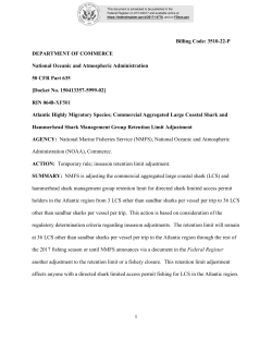 3510-22-P DEPARTMENT OF COMMERCE National Oceanic